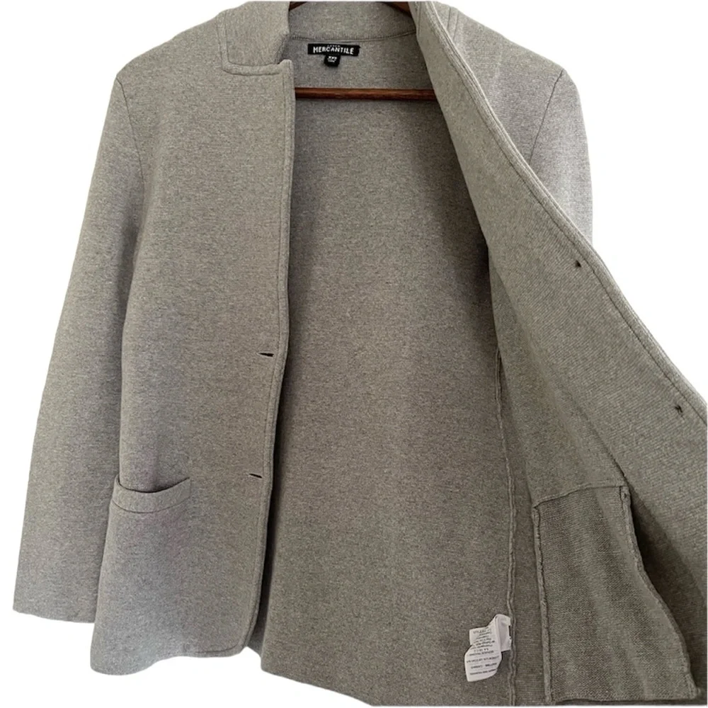 J. Crew Mercantile Sweater Blazer in Light Grey XXS - Picture 9 of 11